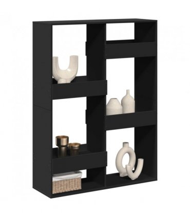 vidaXL Room Divider Black 100x33x135 cm Engineered Wood