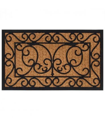 vidaXL Door Mat Rectangular 45x75 cm Rubber and Coir