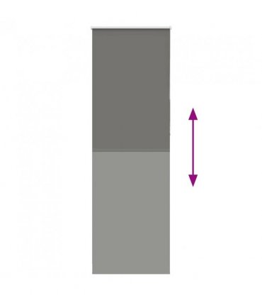 vidaXL Roller Blind Blackout Grey 80x210 cm Fabric Width 75.7 cm Polyester