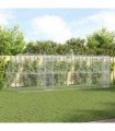 vidaXL Dog Kennel 3 pcs Silver 6 x 2 x 2 m Galvanised steel