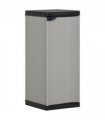 vidaXL Garden Storage Cabinet | Grey and Black | PVC and Polypropylene | Compact
