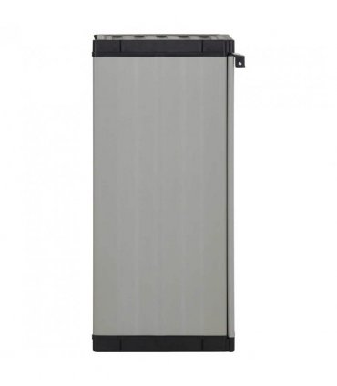 vidaXL Garden Storage Cabinet | Grey and Black | PVC and Polypropylene | Compact