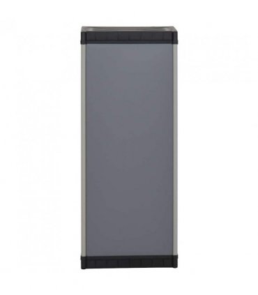 vidaXL Garden Storage Cabinet | Grey and Black | PVC and Polypropylene | Compact
