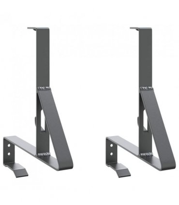 vidaXL Snow Guard Support 2 pcs Anthracite 29.5 x 3 x 34.5 cm Steel