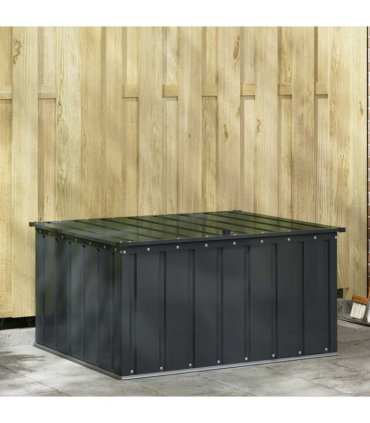 vidaXL Garden Storage Box Black 101 x 82 x 50 cm Steel