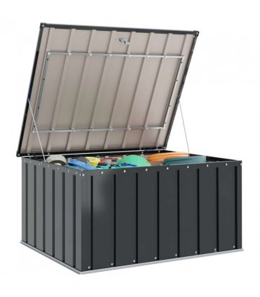 vidaXL Garden Storage Box Black 101 x 82 x 50 cm Steel