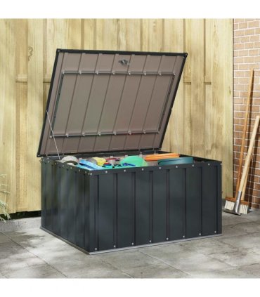 vidaXL Garden Storage Box Black 101 x 82 x 50 cm Steel