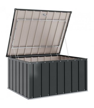 vidaXL Garden Storage Box Black 101 x 82 x 50 cm Steel