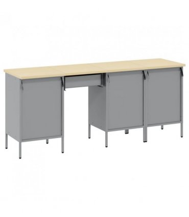 vidaXL Work Cabinet with Drawer 4 pcs Red Engineered Wood and Steel