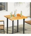 vidaXL Table Top 70x70x2 cm Square Solid Wood Acacia