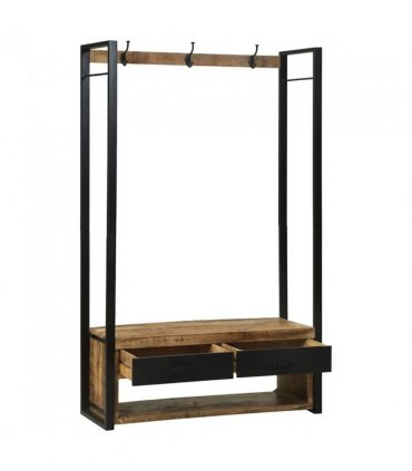 vidaXL Clothes Rack Brown 110 x 40 x 179 cm Solid Mango wood
