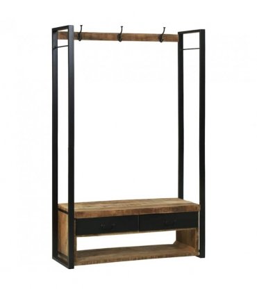vidaXL Clothes Rack Brown 110 x 40 x 179 cm Solid Mango wood