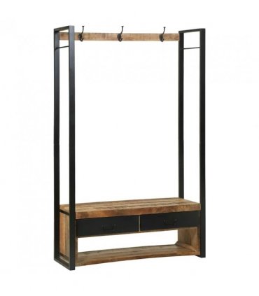 vidaXL Clothes Rack Brown 110 x 40 x 179 cm Solid Mango wood