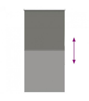 vidaXL Roller Blind Blackout Grey 80x150 cm Fabric Width 75.7 cm Polyester