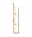 vidaXL Coat Stand with Hooks and Shelves 39x33x166 cm Bamboo