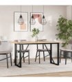 vidaXL Dining Table Legs O-Frame 140x60x73 cm Steel
