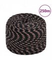 vidaXL Boat Rope Black 8 mm 250 m Polypropylene