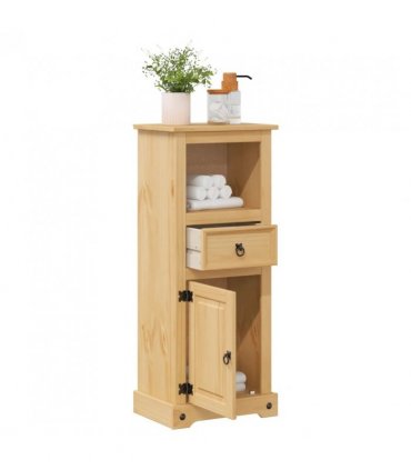 vidaXL Bathroom Cabinet Corona 45x33x110 cm Solid Wood Pine
