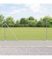 vidaXL Welded Wire Fence with Concrete Base 50 x 1.2 m Silver Mesh