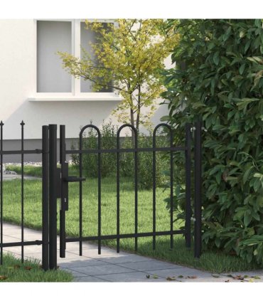vidaXL Single Door Fence Gate Boxtel with Hoop Top 100 x 75 cm