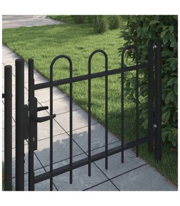 vidaXL Single Door Fence Gate Boxtel with Hoop Top 100 x 75 cm