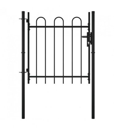 vidaXL Single Door Fence Gate Boxtel with Hoop Top 100 x 75 cm