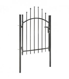 vidaXL Garden Gate Woerden Steel 1x1 m Black
