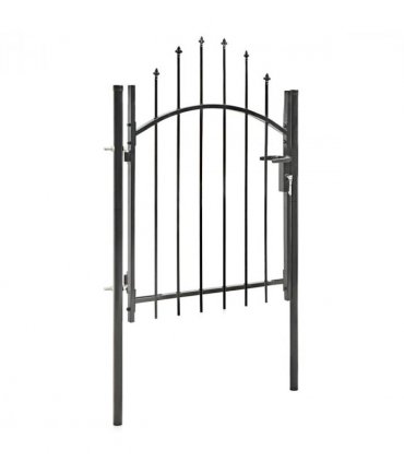 vidaXL Garden Gate Woerden Steel 1x1 m Black