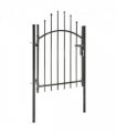 vidaXL Garden Gate Woerden Steel 1x1 m Black