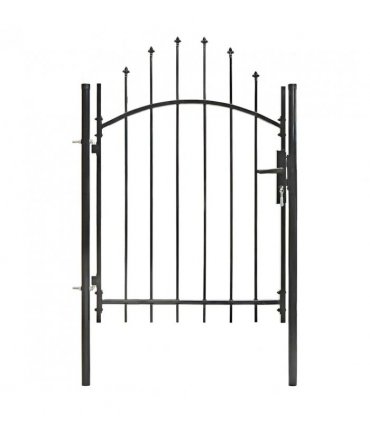 vidaXL Garden Gate Woerden Steel 1x1 m Black