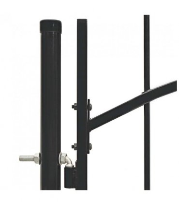 vidaXL Garden Gate Woerden Steel 1x1 m Black