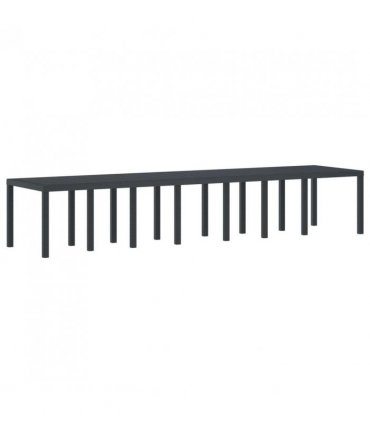 vidaXL Garden Table Anthracite 400 x 100 x 73 cm Poly Rattan