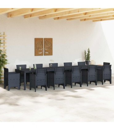 vidaXL Garden Table Anthracite 400 x 100 x 73 cm Poly Rattan