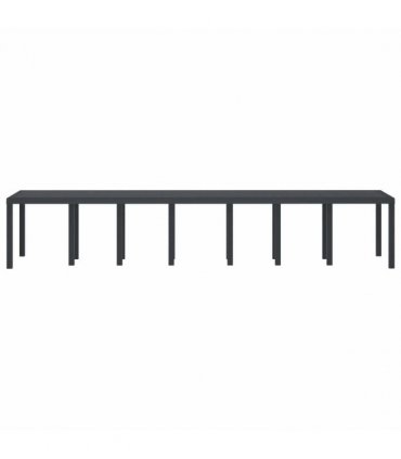 vidaXL Garden Table Anthracite 400 x 100 x 73 cm Poly Rattan