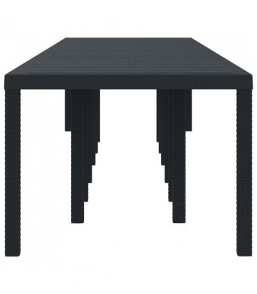 vidaXL Garden Table Anthracite 400 x 100 x 73 cm Poly Rattan