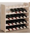 vidaXL Wine Rack 67.5x25x60 cm Solid Wood Pine
