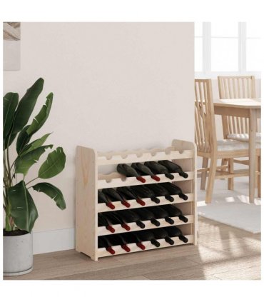 vidaXL Wine Rack 67.5x25x60 cm Solid Wood Pine