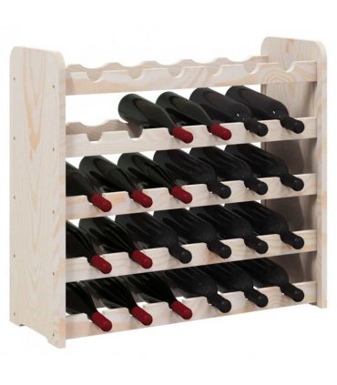 vidaXL Wine Rack 67.5x25x60 cm Solid Wood Pine