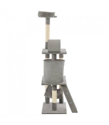 vidaXL Cat Tree with Sisal Scratching Posts 140 cm Grey