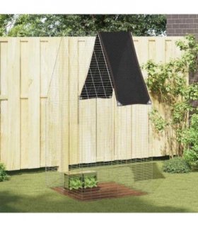 vidaXL Rabbit Cage Silver 100 x 100 x 210 cm Galvanised Steel