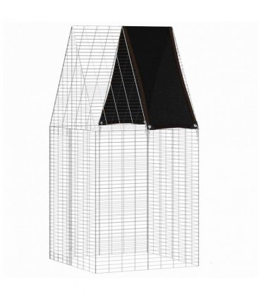 vidaXL Rabbit Cage Silver 100 x 100 x 210 cm Galvanised Steel