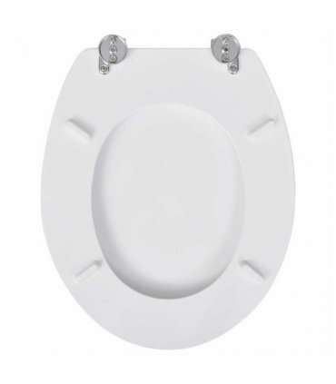 vidaXL Toilet Seats with Lids 2 pcs MDF White
