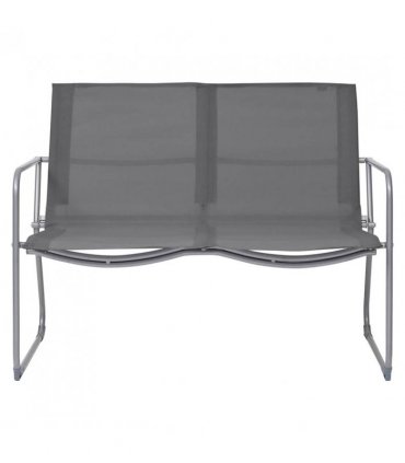 vidaXL Garden Set | Grey | Textilene fabric, Steel, Glass | Standard |  Durable