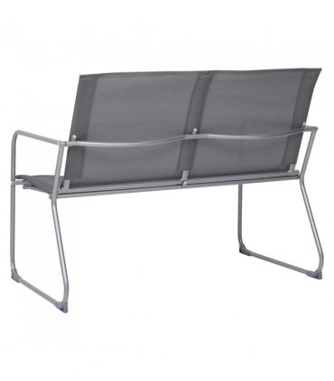 vidaXL Garden Set | Grey | Textilene fabric, Steel, Glass | Standard |  Durable