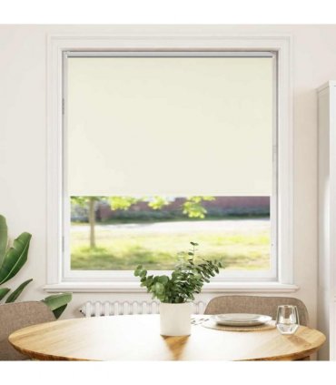 vidaXL Roller Blind Blackout Off White 105x130 cm Fabric Width 100.7 cm Polyester