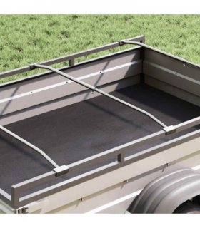 vidaXL Tarpaulin Bracket for Trailers 3 pcs Silver 136-218 cm Aluminum