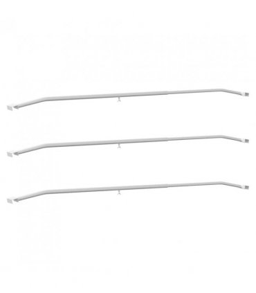 vidaXL Tarpaulin Bracket for Trailers 3 pcs Silver 136-218 cm Aluminum