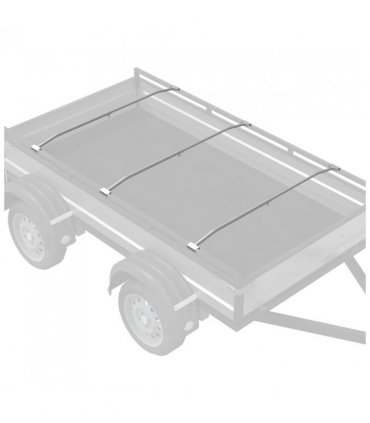vidaXL Tarpaulin Bracket for Trailers 3 pcs Silver 136-218 cm Aluminum