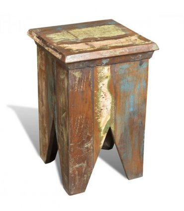 vidaXL Stool Solid Reclaimed Wood