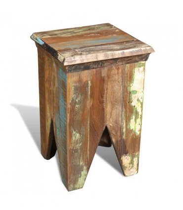 vidaXL Stool Solid Reclaimed Wood